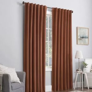 Sun zero blackout velvet orange curtains